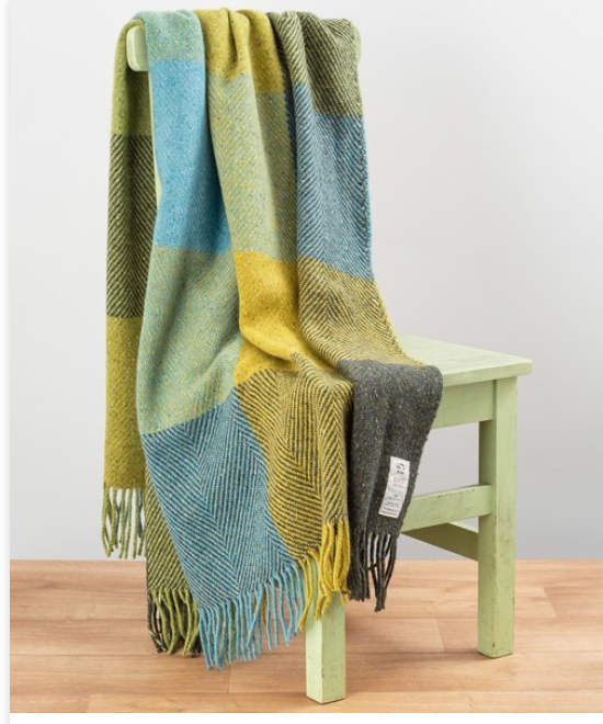 Avoca Irish Throw in Green Fields