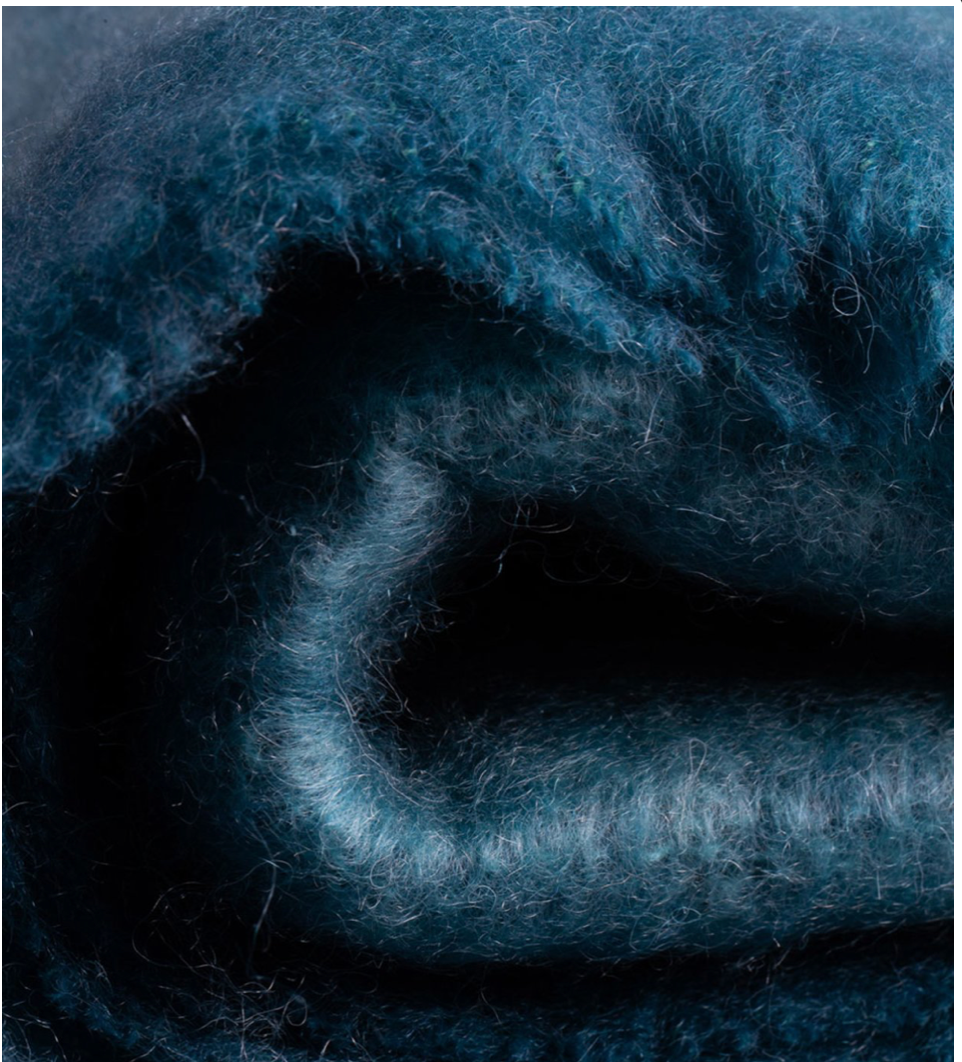 Avoca Mohair Throw, Ocean